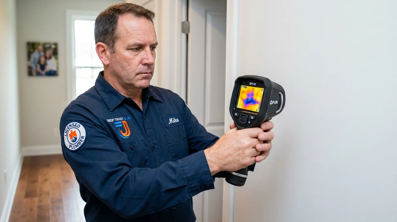 Thermal imaging leak detection by Johns Plumbing LLC in West Unity